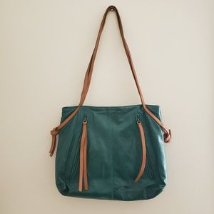 Green Latico leather shoulder bag
